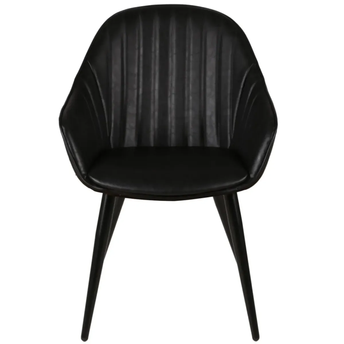 Poltrone-Set di 2 poltrone in similpelle (seduta 47 cm) Juno carbone