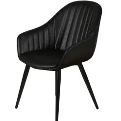 Poltrone-Set di 2 poltrone in similpelle (seduta 47 cm) Juno carbone