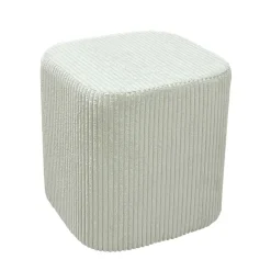 Set di 2 pouf in velluto (H 38 cm) Shan Verde eucalipto