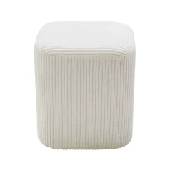 Set di 2 pouf velluto (Alt 38 cm) Shan Beige