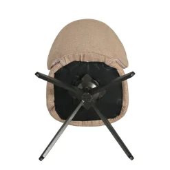 Sedia-Set di 2 sedie da pranzo girevoli in tessuto testurizzato (seduta 51 cm) Linda