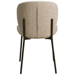 Sedia-Set di 2 sedie da pranzo in bouclé (seduta 48,5 cm) Isla sabbia