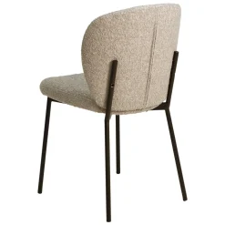 Sedia-Set di 2 sedie da pranzo in bouclé (seduta 48,5 cm) Isla sabbia