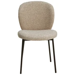 Sedia-Set di 2 sedie da pranzo in bouclé (seduta 48,5 cm) Isla sabbia