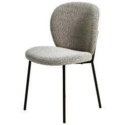 Sedia-Set di 2 sedie da pranzo in bouclé (seduta 48,5 cm) Isla