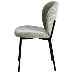 Sedia-Set di 2 sedie da pranzo in bouclé (seduta 48,5 cm) Isla