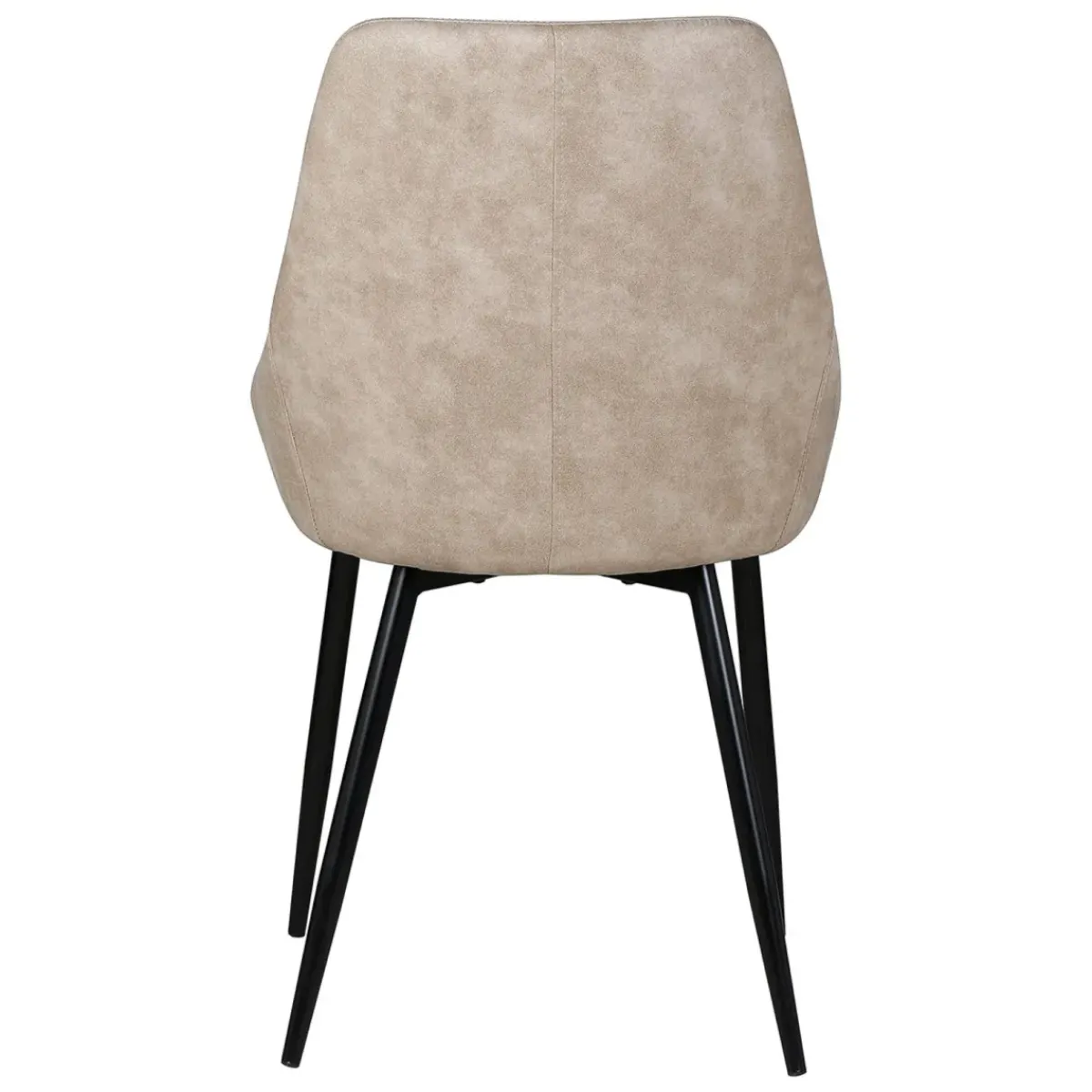 Sedia-Set di 2 sedie da pranzo in effetto camoscio (seduta 47 cm) Juno