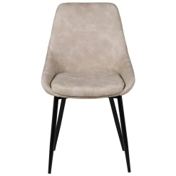 Sedia-Set di 2 sedie da pranzo in effetto camoscio (seduta 47 cm) Juno