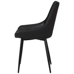 Sedia-Set di 2 sedie da pranzo in similpelle (seduta 47 cm) Juno