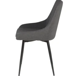 Sedia-Set di 2 sedie da pranzo in tessuto (seduta 47 cm) Juno