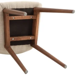 Sedia-Set di 2 sedie da pranzo in tessuto (seduta 48 cm) Elia Beige