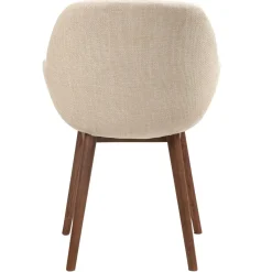 Sedia-Set di 2 sedie da pranzo in tessuto (seduta 48 cm) Elia Beige