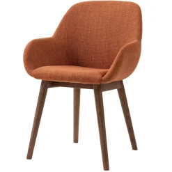 Sedia-Set di 2 sedie da pranzo in tessuto (seduta 48 cm) Elia Caramello