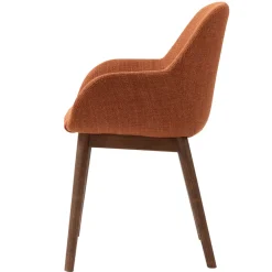 Sedia-Set di 2 sedie da pranzo in tessuto (seduta 48 cm) Elia Caramello