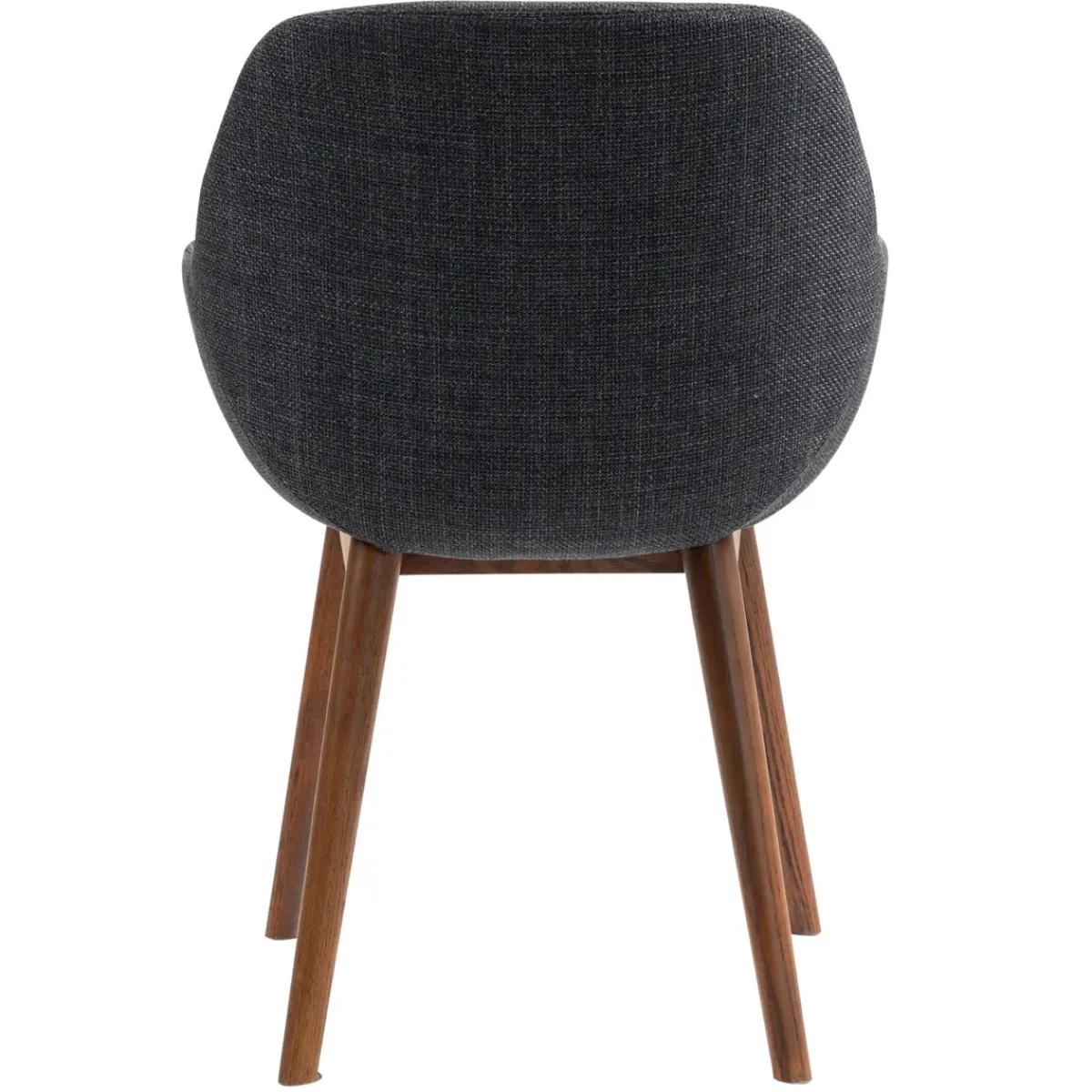 Sedia-Set di 2 sedie da pranzo in tessuto (seduta 48 cm) Elia Nero