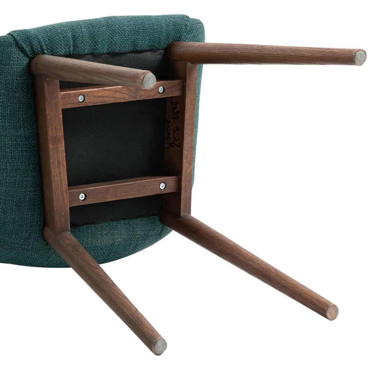 Sedia-Set di 2 sedie da pranzo in tessuto (seduta 48 cm) Elia Verde smeraldo