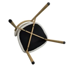 Sedia-Set di 2 sedie da pranzo in tessuto (seduta 49 cm) Amal