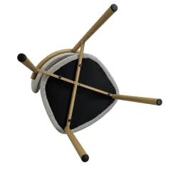 Sedia-Set di 2 sedie da pranzo in tessuto (seduta 49 cm) Amal