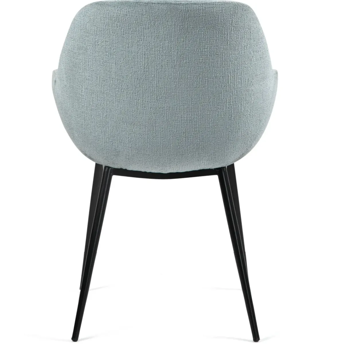 Sedia-Set di 2 sedie da pranzo in tessuto chenille (seduta 48 cm) Zola celadon