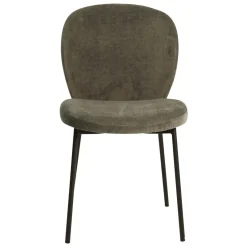 Sedia-Set di 2 sedie da pranzo in tessuto (seduta 48,5 cm) Isla scuro