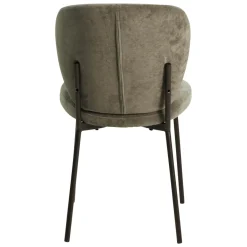 Sedia-Set di 2 sedie da pranzo in tessuto (seduta 48,5 cm) Isla scuro