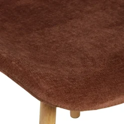 Sedia-Set di 2 sedie da pranzo in tessuto testurizzato (seduta 46 cm) Malika Mogano