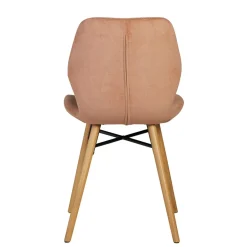 Sedia-Set di 2 sedie da pranzo in tessuto testurizzato (seduta 46 cm) Malika