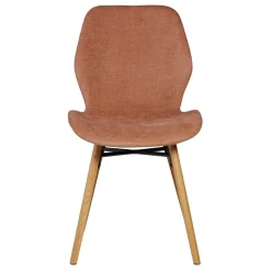 Sedia-Set di 2 sedie da pranzo in tessuto testurizzato (seduta 46 cm) Malika
