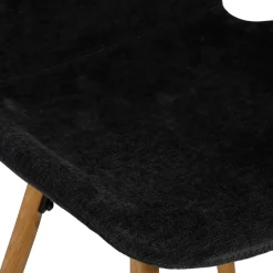 Sedia-Set di 2 sedie da pranzo in tessuto testurizzato (seduta 46 cm) Malika