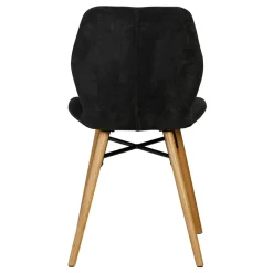 Sedia-Set di 2 sedie da pranzo in tessuto testurizzato (seduta 46 cm) Malika