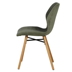 Sedia-Set di 2 sedie da pranzo in tessuto testurizzato (seduta 46 cm) Malika bottiglia