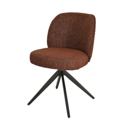 Sedia-Set di 2 sedie da pranzo in tessuto testurizzato (seduta 51 cm) Linda