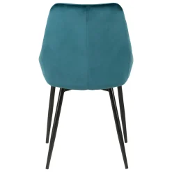 Sedia-Set di 2 sedie da pranzo in velluto (seduta 47 cm) Juno