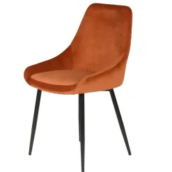 Sedia-Set di 2 sedie da pranzo in velluto (seduta 47 cm) Juno