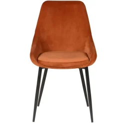 Sedia-Set di 2 sedie da pranzo in velluto (seduta 47 cm) Juno