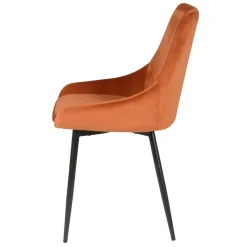 Sedia-Set di 2 sedie da pranzo in velluto (seduta 47 cm) Juno