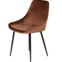 Sedia-Set di 2 sedie da pranzo in velluto (seduta 47 cm) Juno