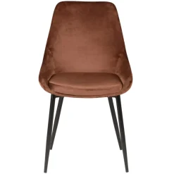 Sedia-Set di 2 sedie da pranzo in velluto (seduta 47 cm) Juno