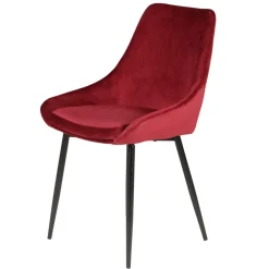 Sedia-Set di 2 sedie da pranzo in velluto (seduta 47 cm) Juno