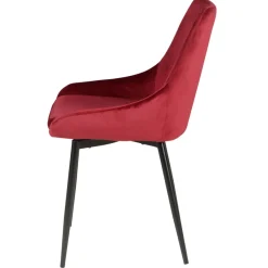 Sedia-Set di 2 sedie da pranzo in velluto (seduta 47 cm) Juno