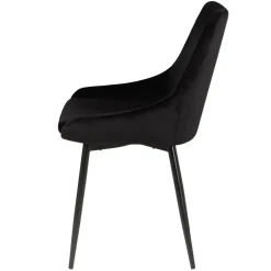 Sedia-Set di 2 sedie da pranzo in velluto (seduta 47 cm) Juno Verde