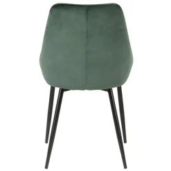 Sedia-Set di 2 sedie da pranzo in velluto (seduta 47 cm) Juno Verde pino