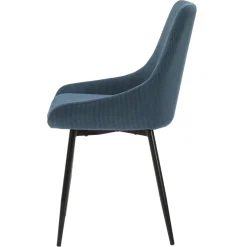 Sedia-Set di 2 sedie da pranzo in velluto a coste (seduta 47 cm) Juno