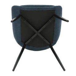 Sedia-Set di 2 sedie da pranzo in velluto a coste (seduta 47 cm) Juno