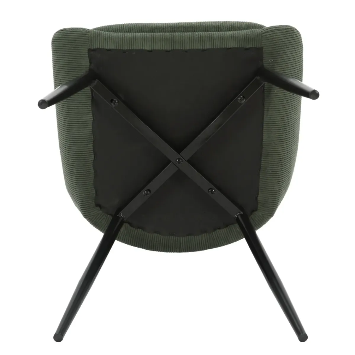 Sedia-Set di 2 sedie da pranzo in velluto a coste (seduta 47 cm) Juno