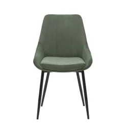Sedia-Set di 2 sedie da pranzo in velluto a coste (seduta 47 cm) Juno