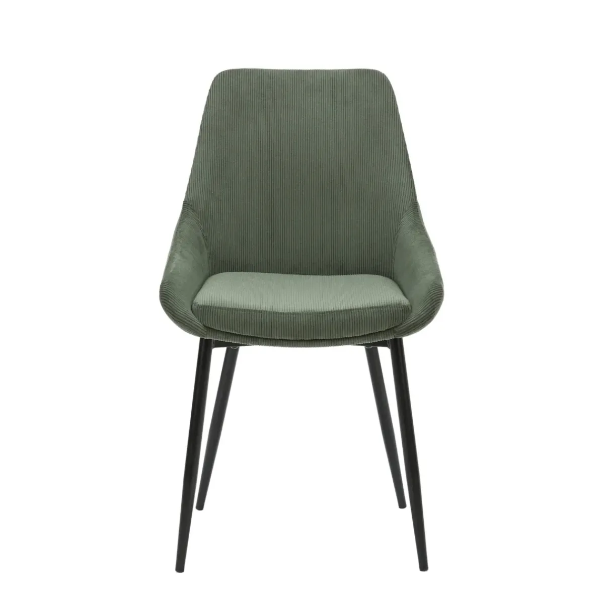 Sedia-Set di 2 sedie da pranzo in velluto a coste (seduta 47 cm) Juno