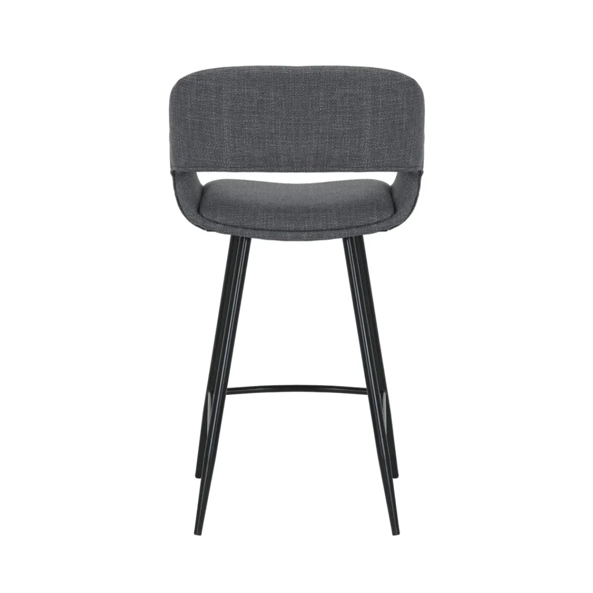 Sgabello Alto-Set di 2 sedie per isola centrale con schienale in tessuto (seduta 68cm) Kosmo