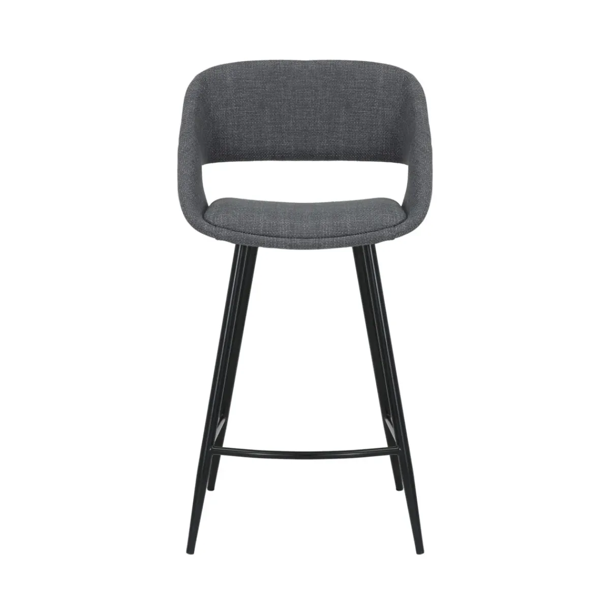 Sgabello Alto-Set di 2 sedie per isola centrale con schienale in tessuto (seduta 68cm) Kosmo