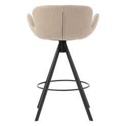 Sgabello Alto-Set di 2 sedie per isola centrale con schienale (Altezza seduta 65cm) Pema